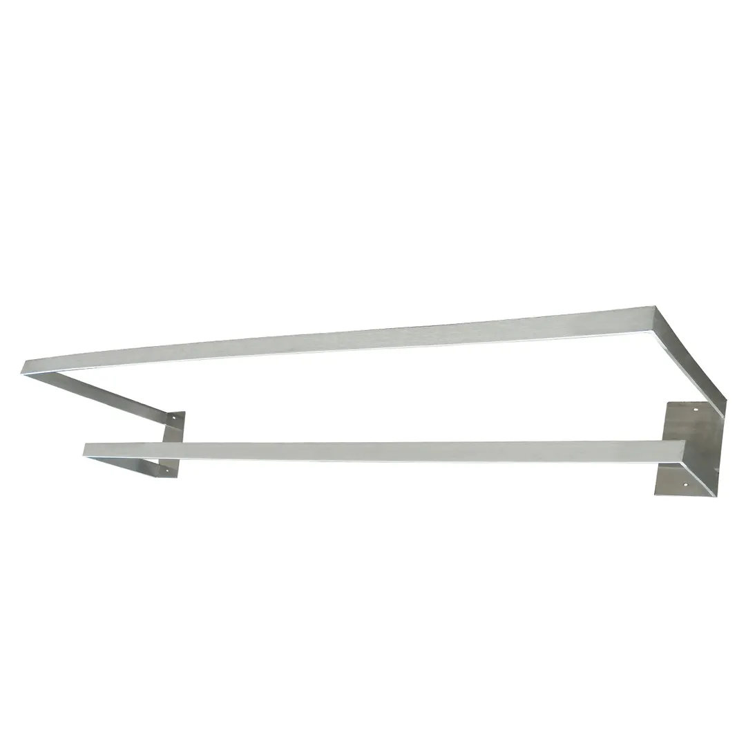 IMC Teddy PRW-2-12144 Stainless Steel Double-Bar Wall Mount Pot Rack - 144"W x 12"D