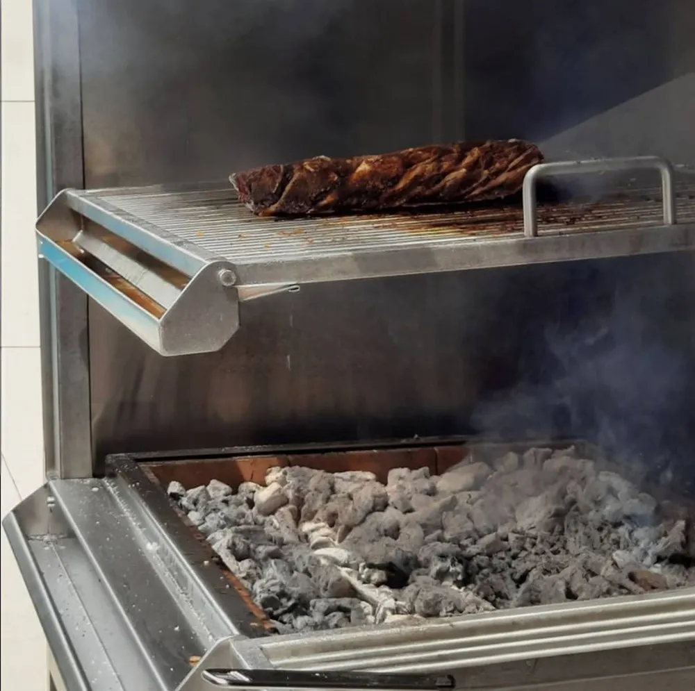 Mibrasa GMB 200-3GR 82" Countertop Charcoal Parrilla Grill w/ (3) Adjustable Grills