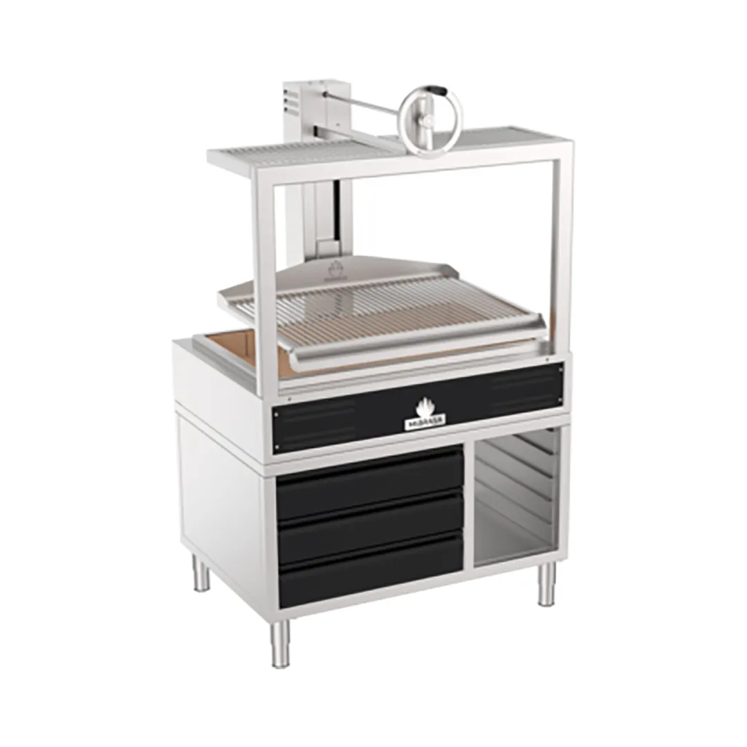 Mibrasa GMBMC100 44" Charcoal Parrilla Grill w/ (1) Adjustable Grill and Complete Stand Base