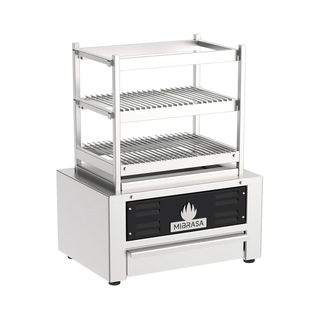 Mibrasa RM 60 24" Countertop Robatayaki Charcoal Grill w/ 3 Fixed Tiers