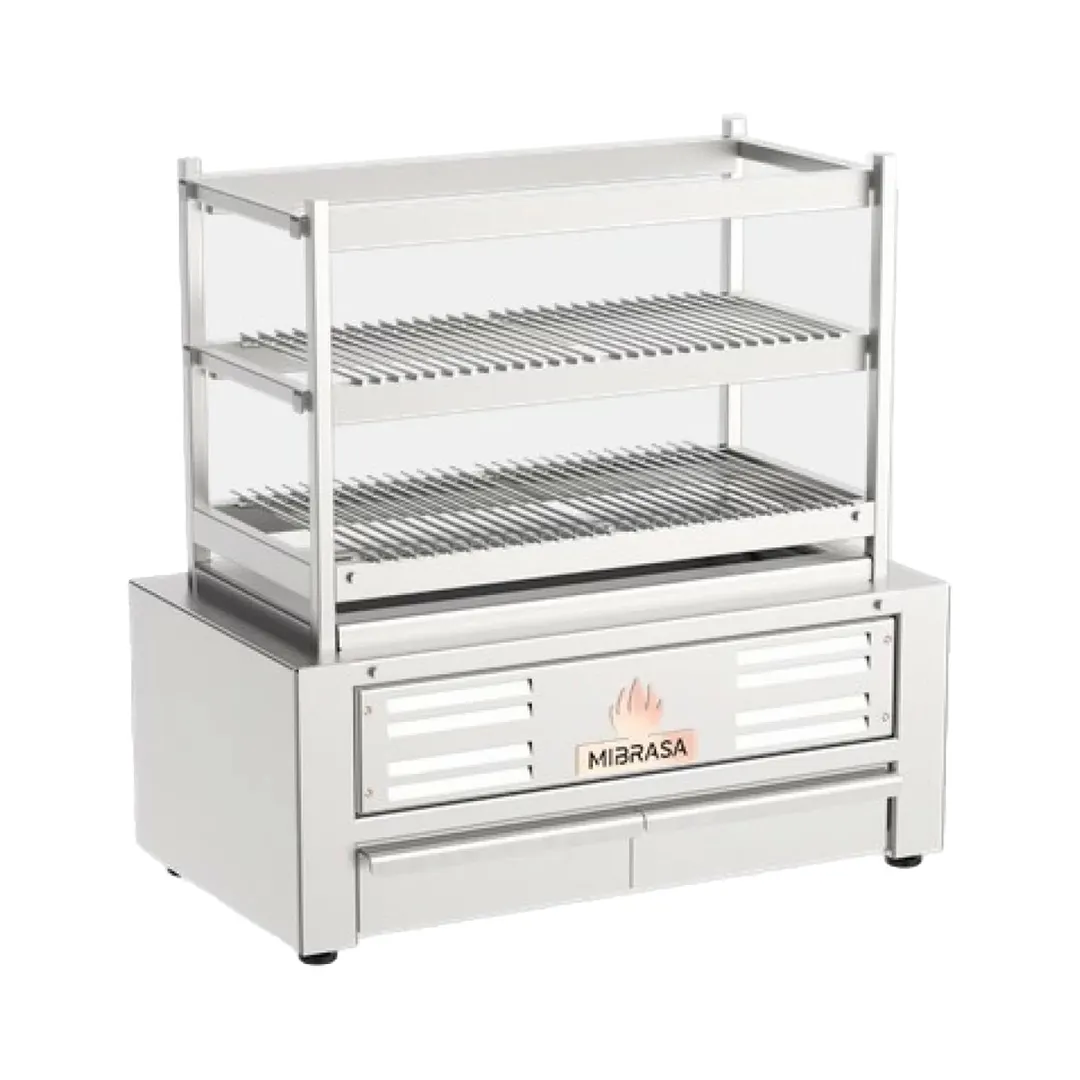 Mibrasa RM 80 31" Countertop Robatayaki Charcoal Grill w/ 3 Fixed Tiers