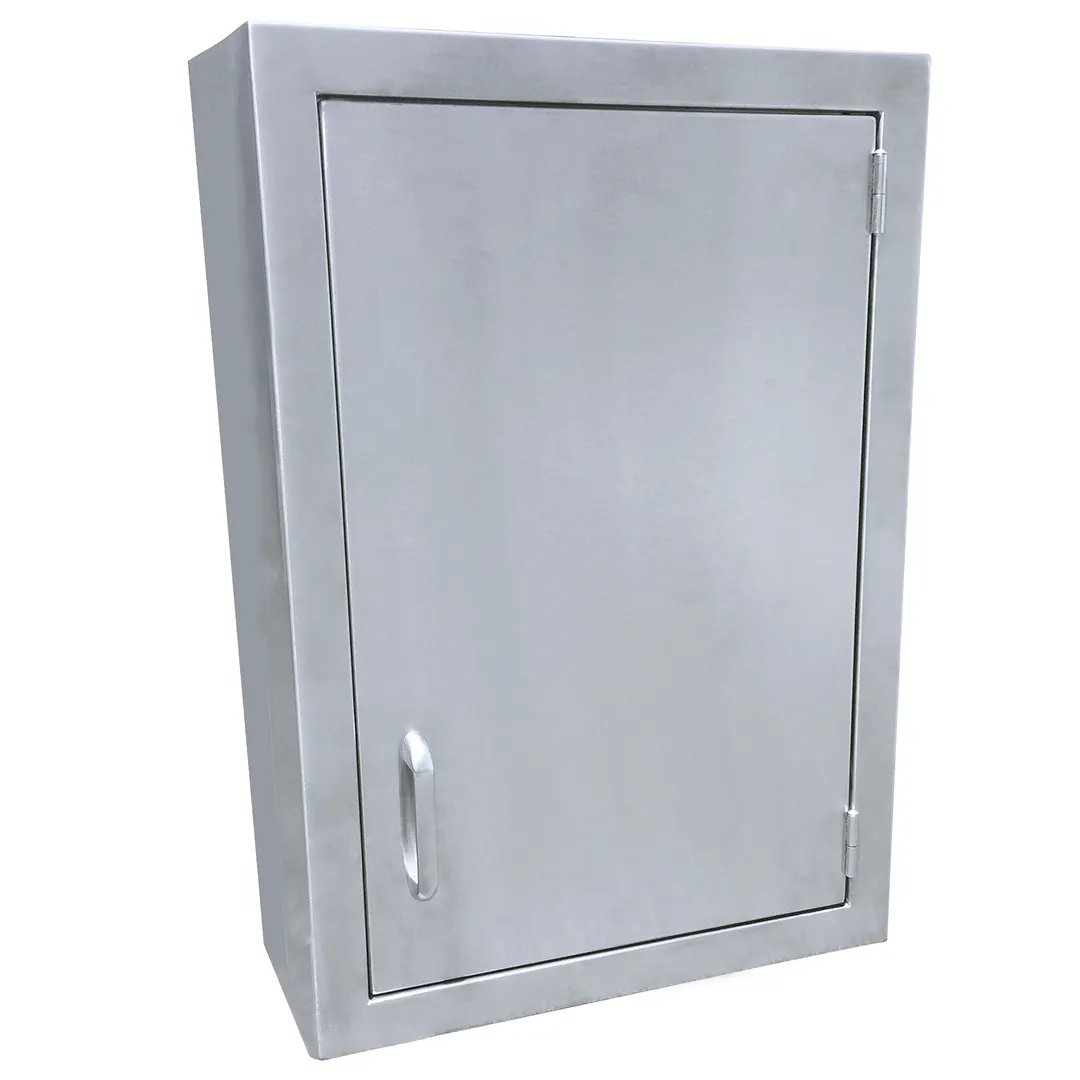 IMC Teddy AC-1836 18" Wall Mount Accessory Cabinet, 18"W x 4"D x 36"H, 304 Stainless Steel, Hinged Door, NSF Compliant