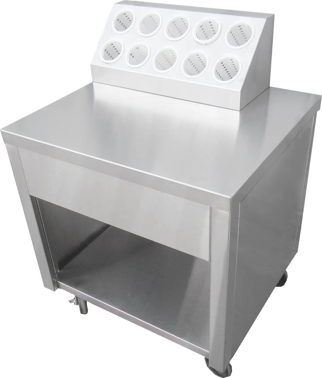 IMC Teddy CNC-63 Condiment Counter, (20) Cylinders, 63"W X 30-1/2"W X 36"H