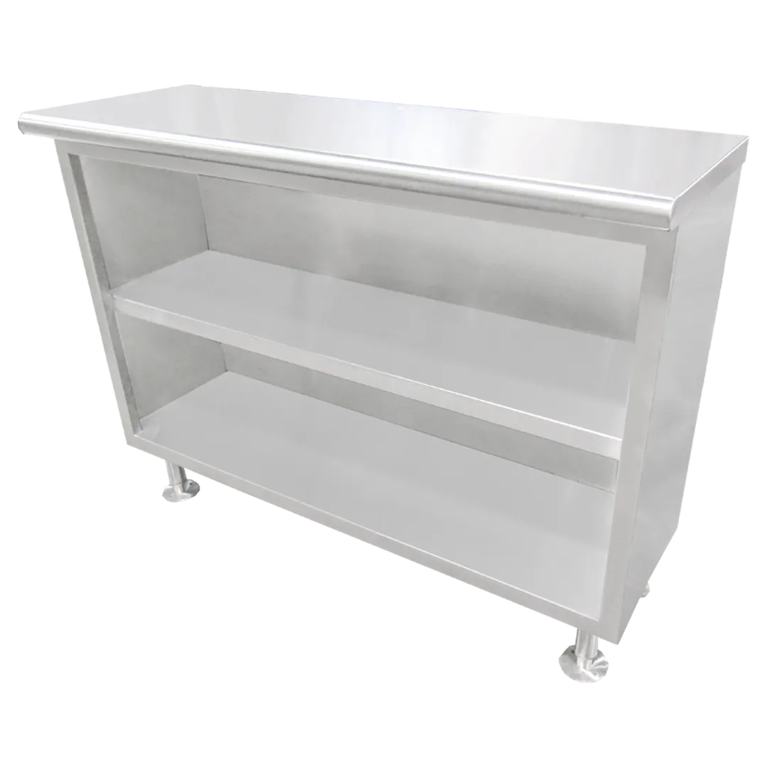 IMC Teddy DBC-1836 18"x36" Open Front Stainless Steel Dish Cabinet with Undershelf - 18 Gauge Body