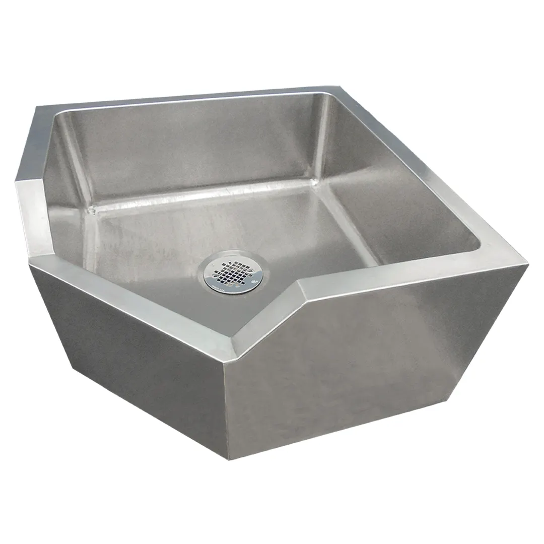 IMC Teddy FS-C Corner Mop Sink, 22-1/2"W X 22-1/2"D X 8-1/2" Deep Bowl