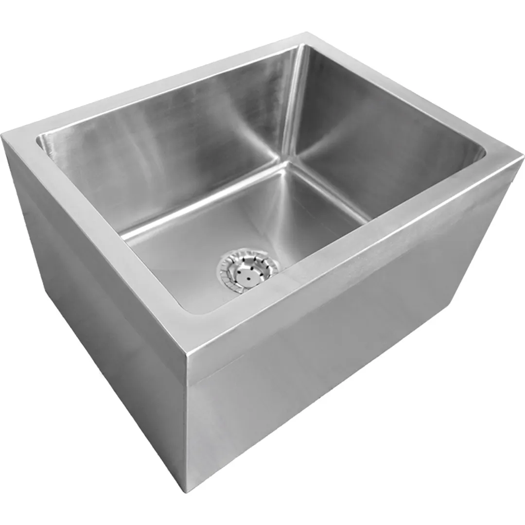 IMC Teddy FS-H Mop Sink, Heavy Duty, 24"W X 18"D X 12" Deep Bowl, 4" Drain