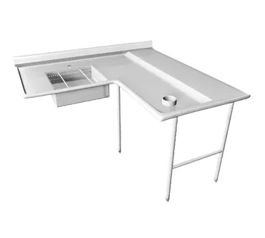 IMC Teddy ISDS-96-16 72"x96" Soiled Dishtable,Island / Corner - 16 Gauge S.Steel Top / Right-to-Left