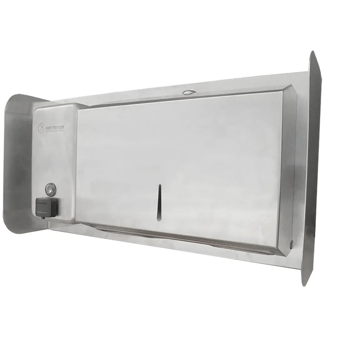 IMC Teddy ITSD-2 Towel & Soap Dispenser, 17"W x 6"D x 10"H, 350 Towels, 40oz Soap, Stainless Steel