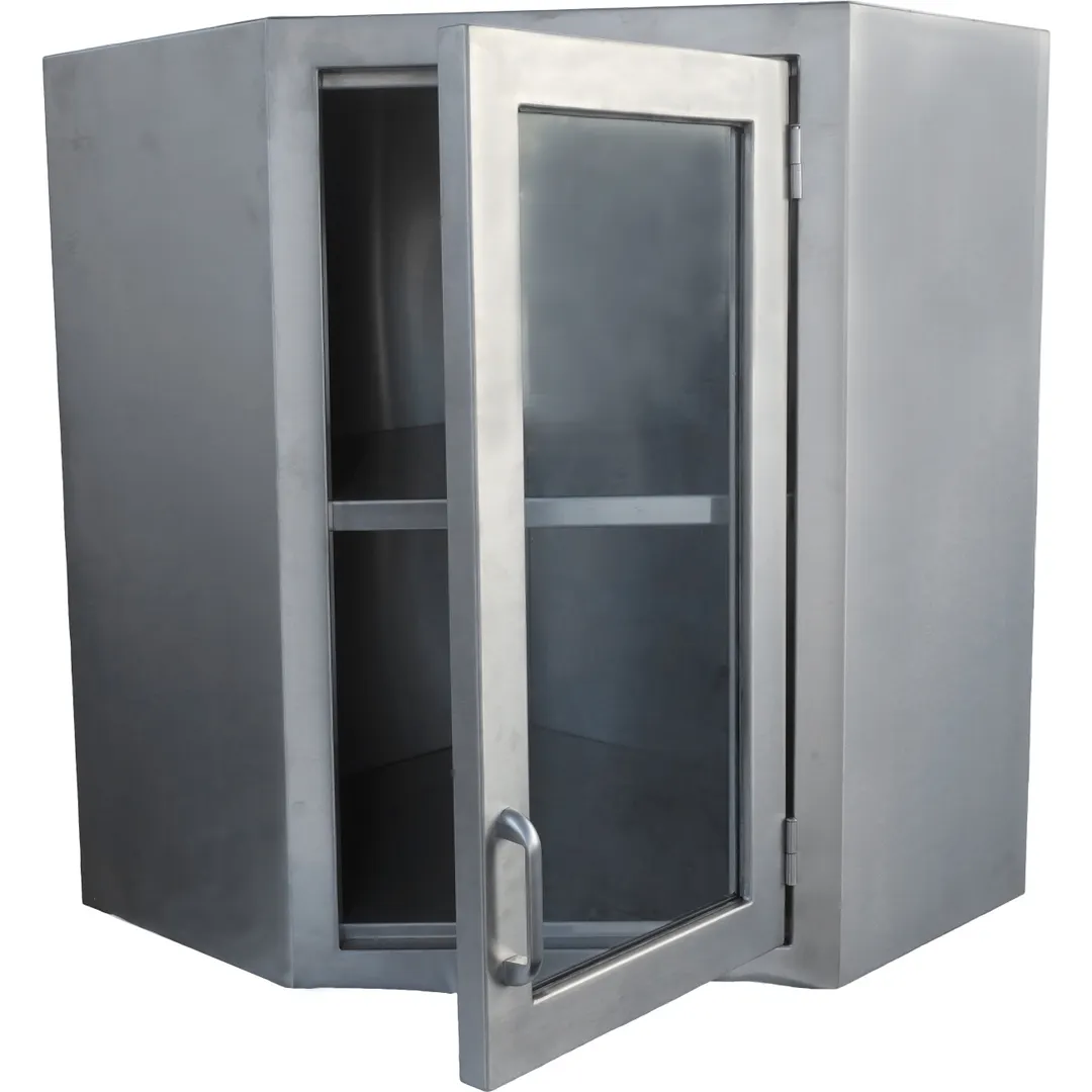 IMC Teddy OC-CWG 24" Corner Wall Mount Cabinet, Glass Door, Adjustable Shelf, 304 Stainless Steel