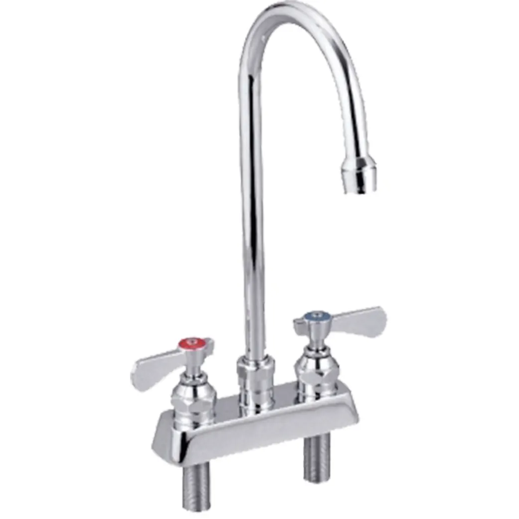 IMC Teddy RGSH-D Faucet, Deck Type, Rigid Gooseneck with Lever Handles