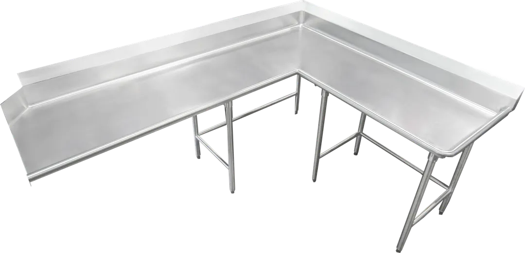IMC Teddy SCCD-108-16 30"x108" L-Shaped Clean Dishtable, Corner - 16 Gauge S.Steel / Left to Right