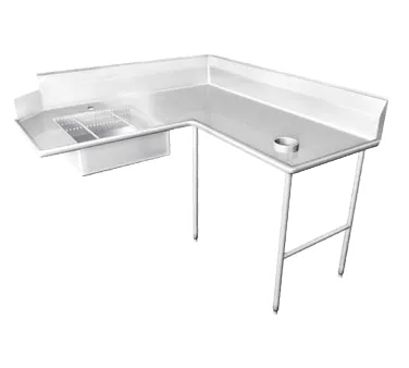 IMC Teddy SCSD-108-16 72"x108" Soiled Dishtable, Island / Corner - 16 Gauge Top / Right-to-Left