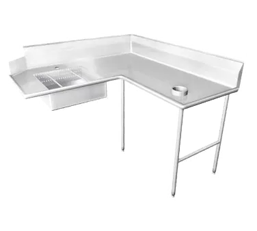 IMC Teddy SCSD-72 72"x72" Soiled Dishtable, Island / Corner - 14 Gauge S.Steel Top / Right-to-Left