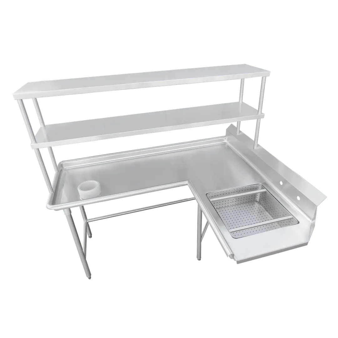 IMC Teddy SISD-96 60"x96" Soiled Dishtable, Island / Corner - 14 Gauge S.Steel Top / Right-to-Left