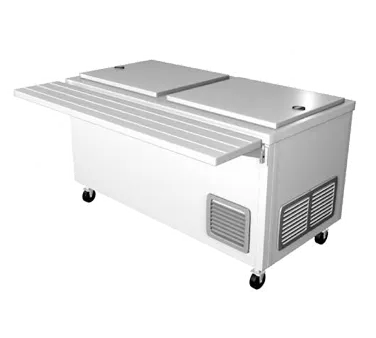 IMC Teddy SMC-50 Milk Counter Cooler, 5.30 Cu Ft, 50" × 36" Steel, Lid, 120V, 5" Casters Brakes