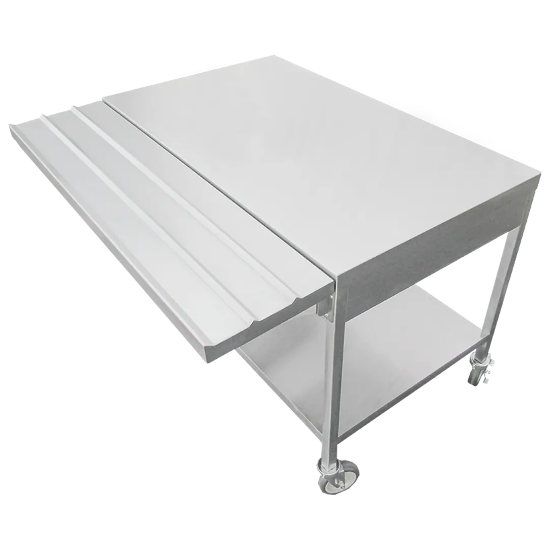 IMC Teddy WTS-2854 Mobile Serving Table, 54"W X 28"D, 14/304 Stainless Steel Top