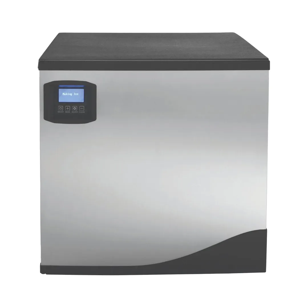 Hubert 69K-914 Ice Maker Head, 22"×24.6"×21" Black Steel Cube Ice, 373 Lb/Day, AirCooled ENERGY STAR