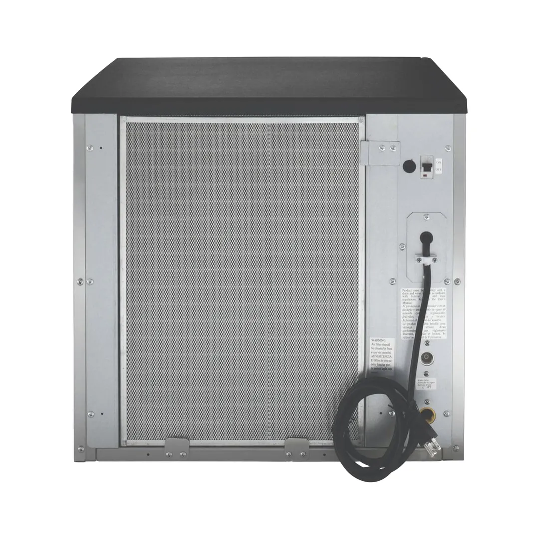 Hubert 69K-914 Ice Maker Head, 22"×24.6"×21" Black Steel Cube Ice, 373 Lb/Day, AirCooled ENERGY STAR