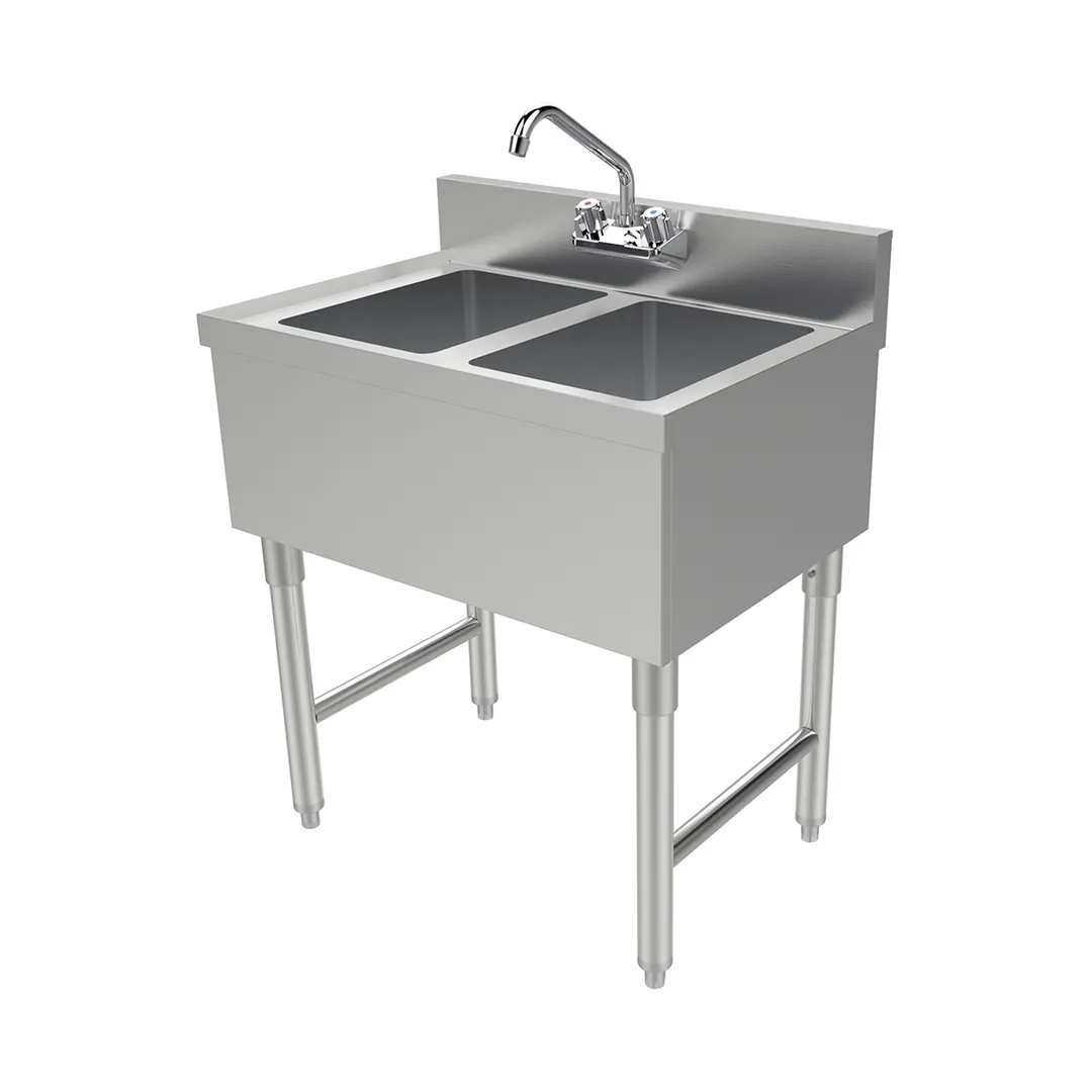 American Tables & Seating MET-UBS-227 Underbar Sink Units, 2 Compartment without Drainboard