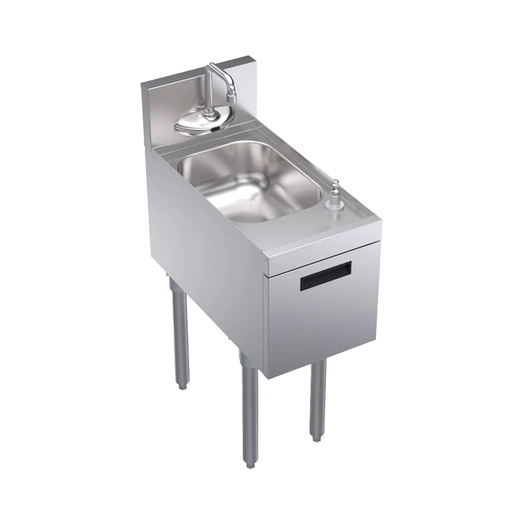 Krowne KR24-12ST-E Underbar Sink Units, 1 Compartment with Soap & Towel Dispenser - No Drainboard
