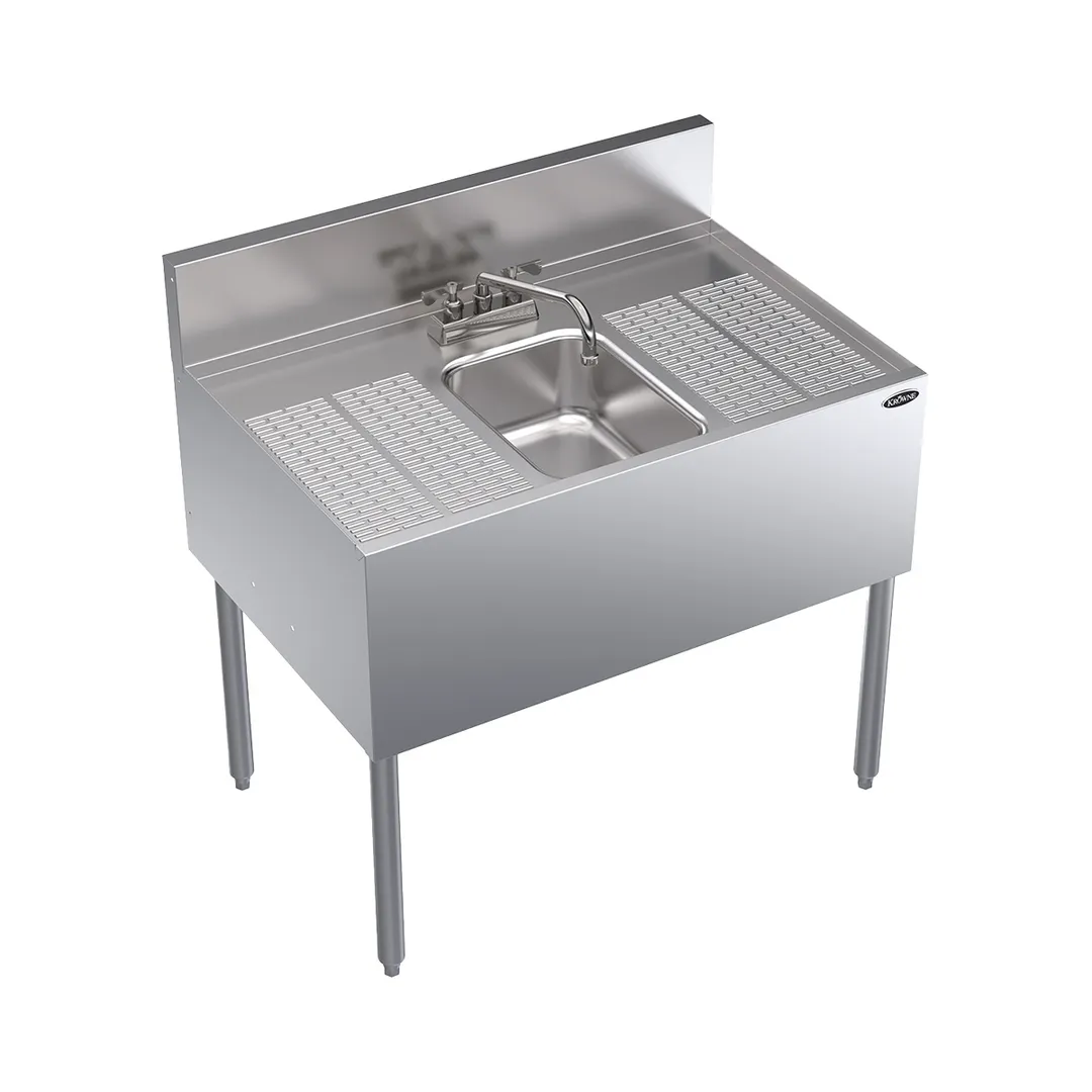 Krowne KR24-31C Underbar Sink Units, 1 Compartment with 2 Drainboards