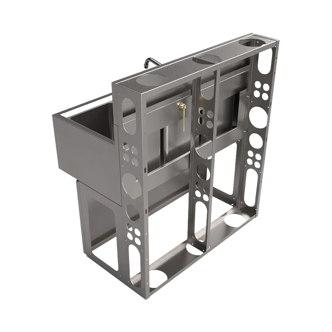 BK Resources UBDW-18-336S Underbar Sink Units, 3 Compartment without Drainboard