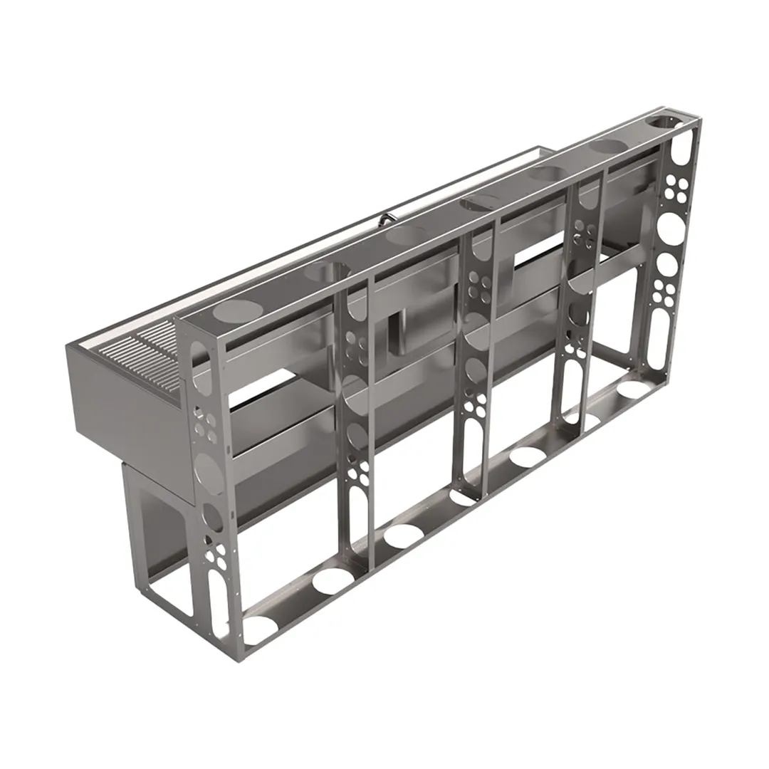 BK Resources UBDW-21-384TS Underbar Sink Units, 3 Compartment with 2 Drainboards