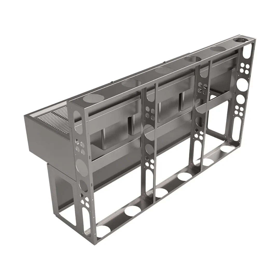 BK Resources UBDW-21-472TS Underbar Sink Units, 4 Compartment with 2 Drainboards