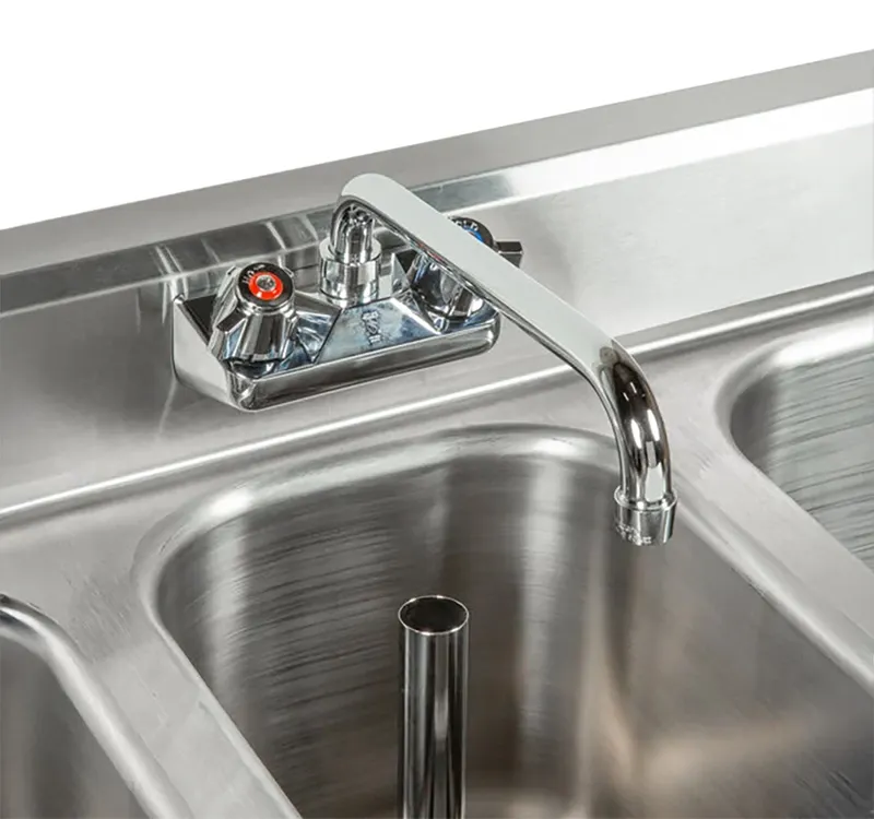 Eagle Group B6C-18 72" Underbar Sink Units, 3 Compartment with 2 Drainboards