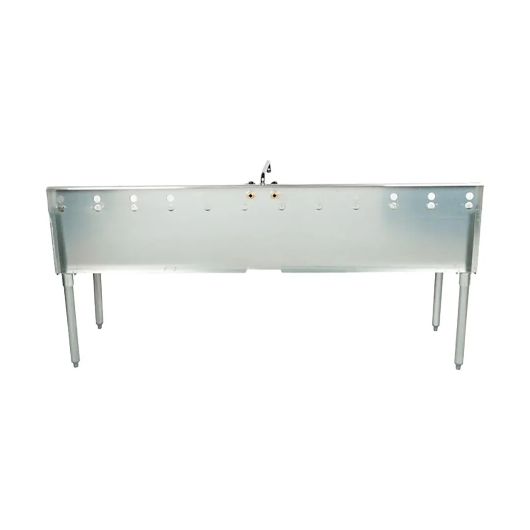 Eagle Group B6C-18 72" Underbar Sink Units, 3 Compartment with 2 Drainboards