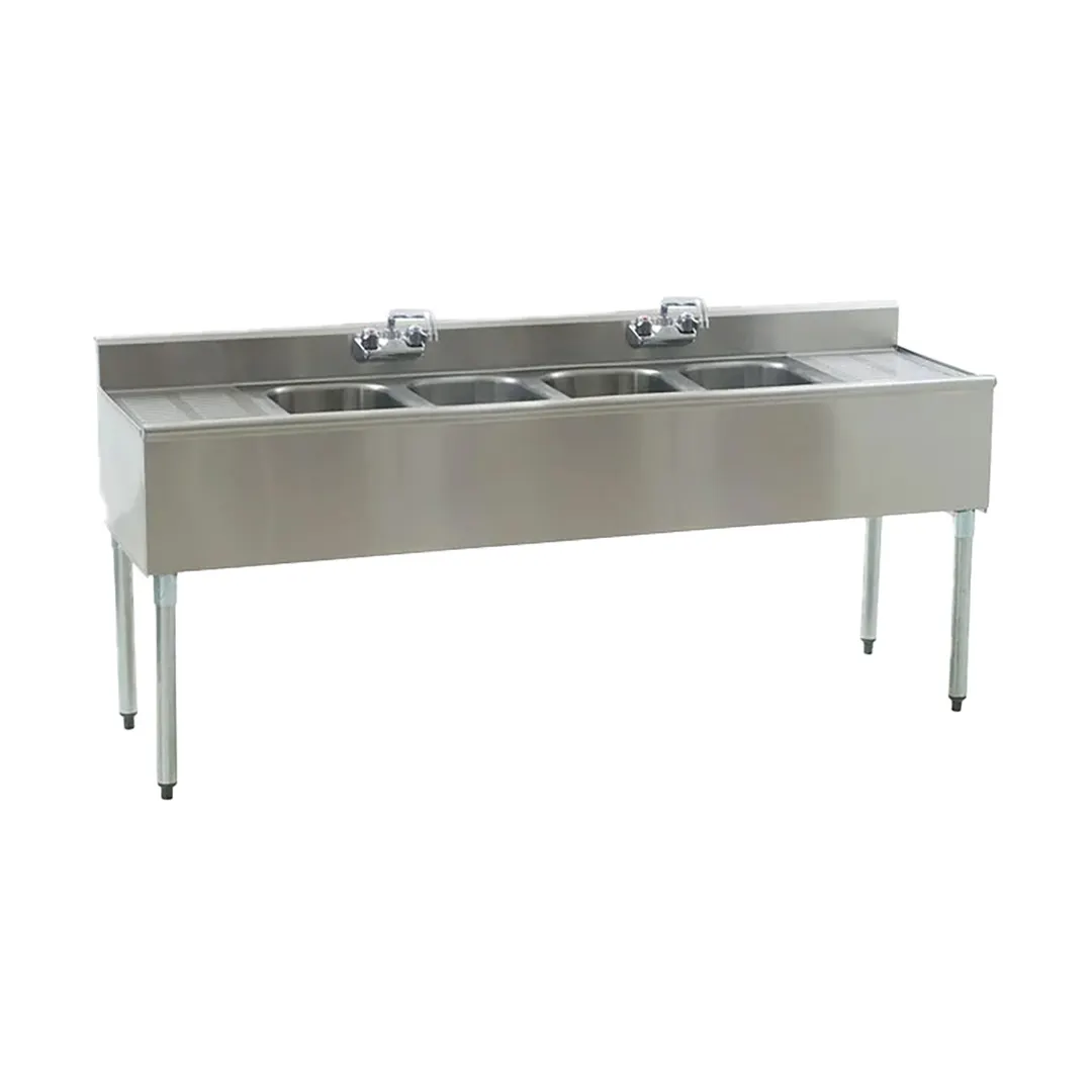 Eagle Group B6C-4-18-3VP Underbar Sink Units, 4 Compartment with 2 Drainboards - Flyer