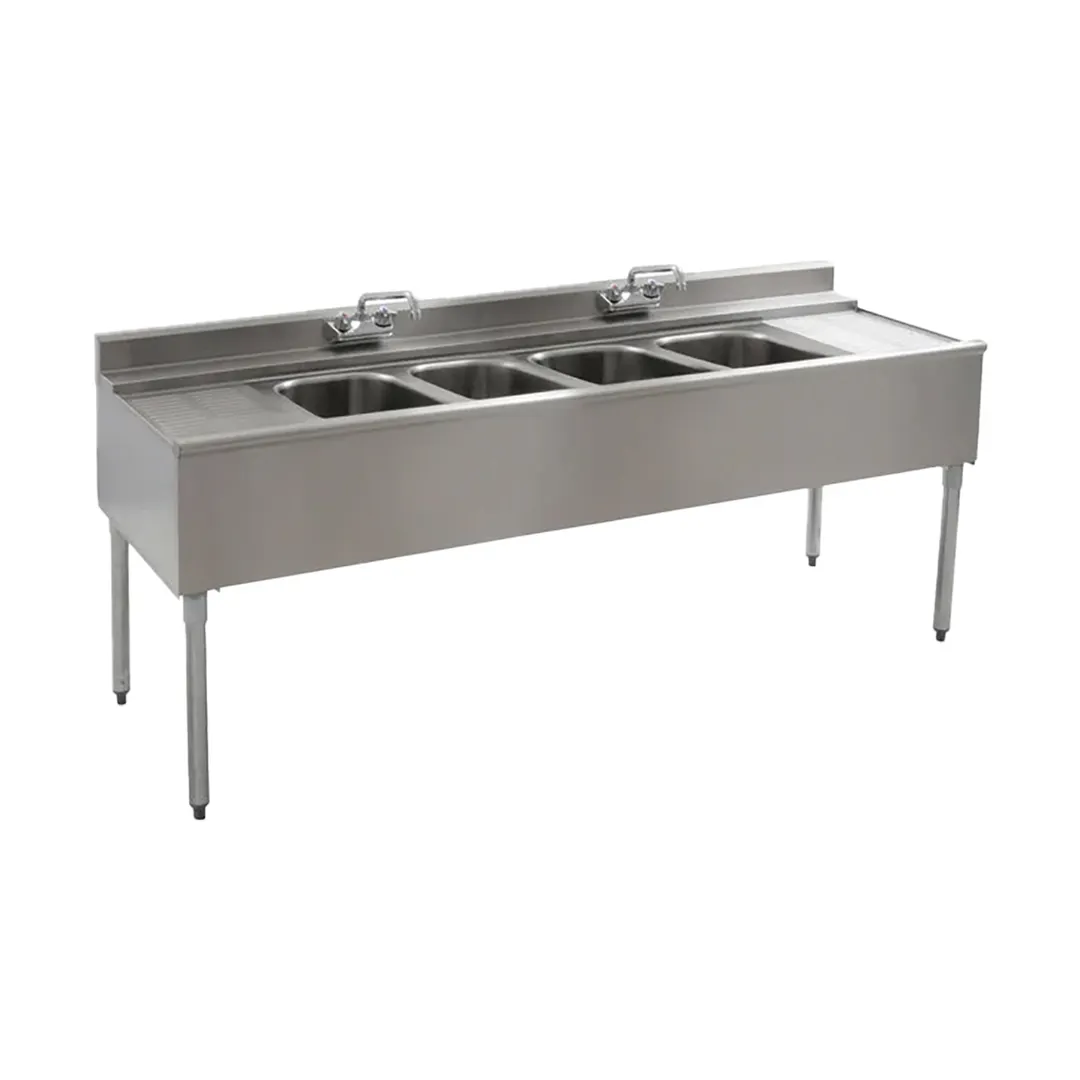 Eagle Group B6C-4-22-3VP Underbar Sink Units, 4 Compartment with 2 Drainboards - Flyer