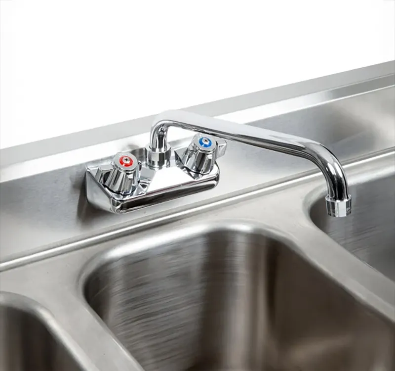 Eagle Group B7C-18 84" Underbar Sink Units, 3 Compartment with 2 Drainboards