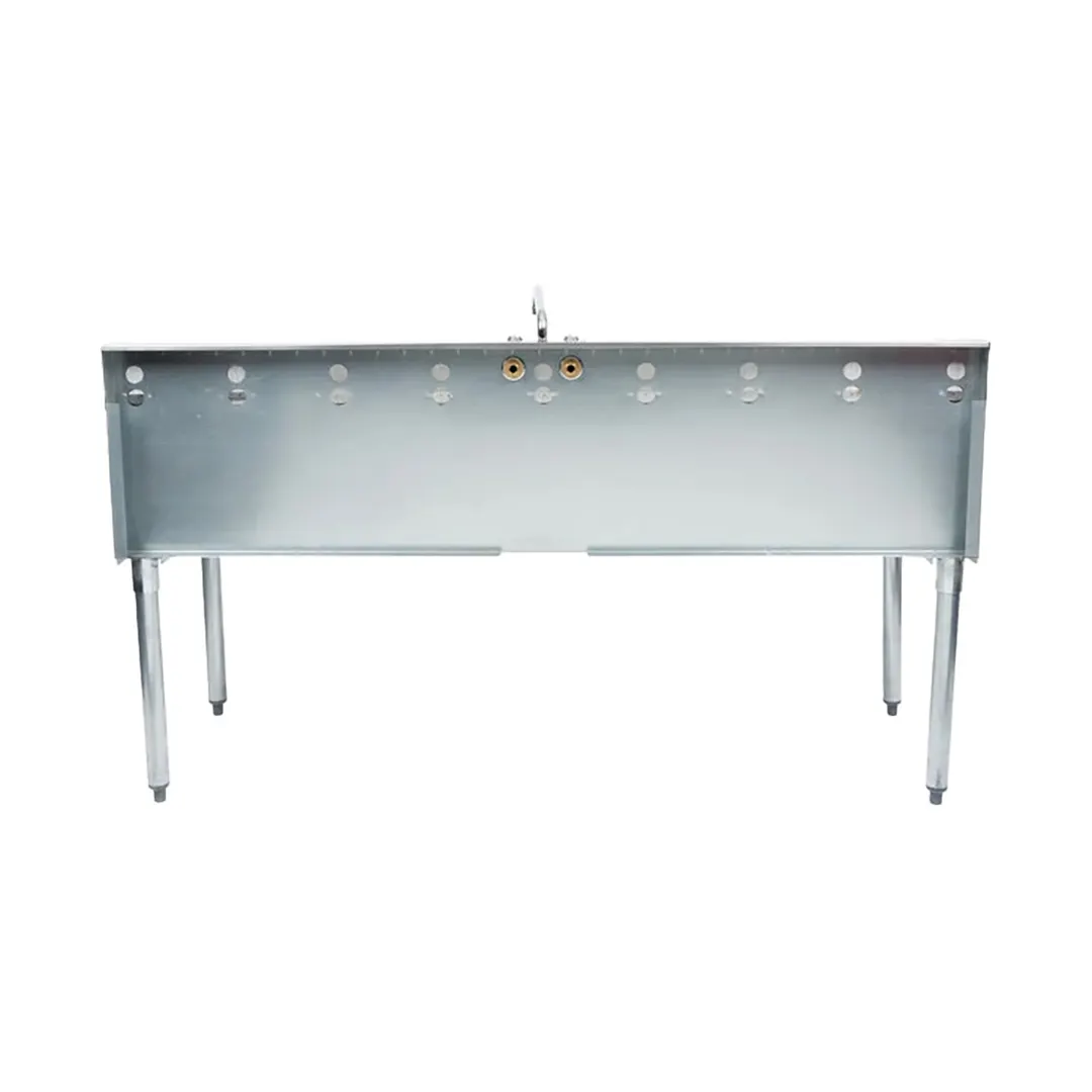 Eagle Group B7C-18 84" Underbar Sink Units, 3 Compartment with 2 Drainboards