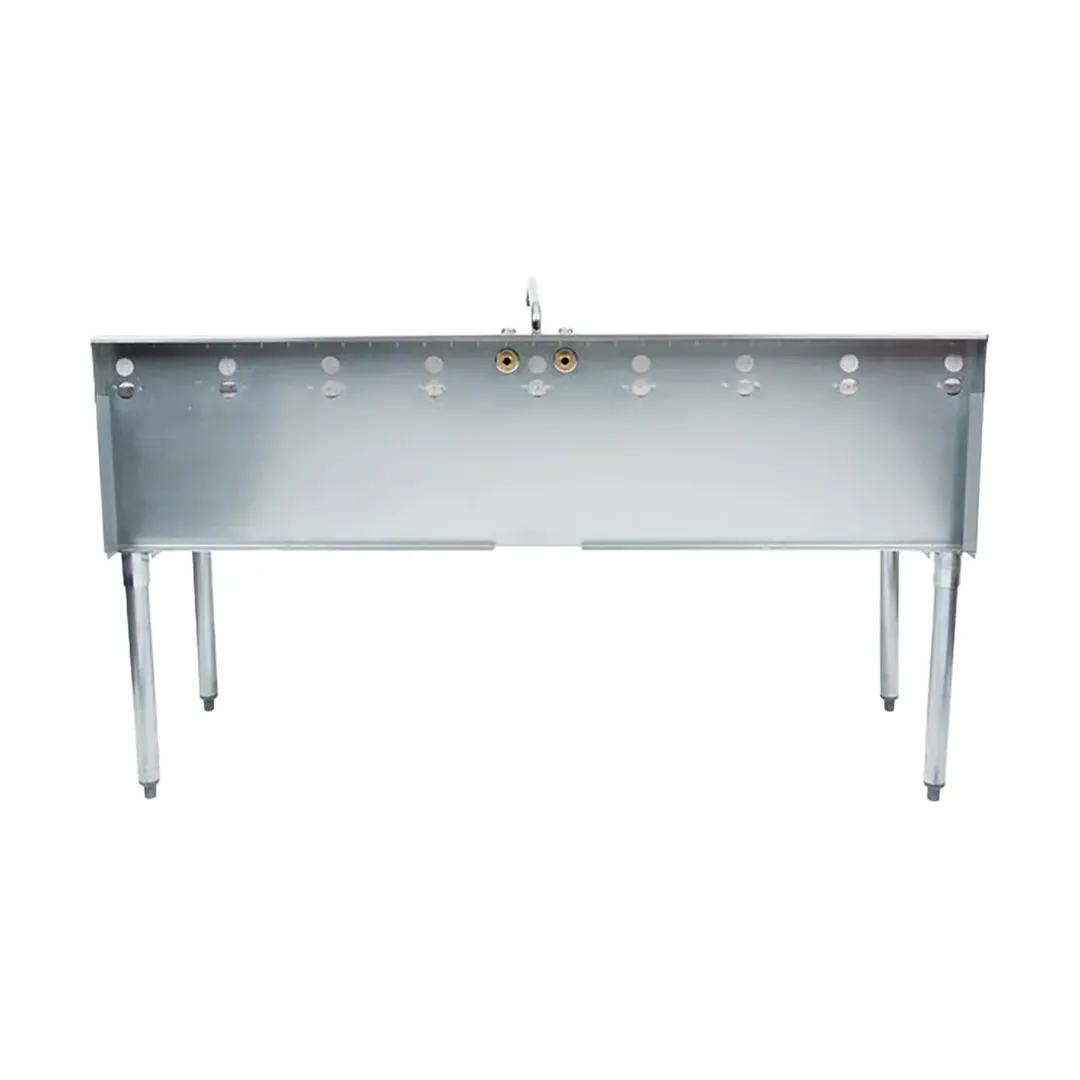 Eagle Group B8C-18 96" Underbar Sink Units, 3 Compartment with 2 Drainboards