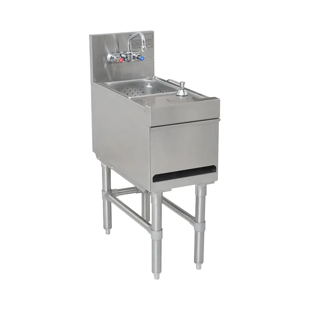 Eagle Group HSD12-24 12" Free Standing Underbar Hand Sink Unit with Soap & Towel Dispenser