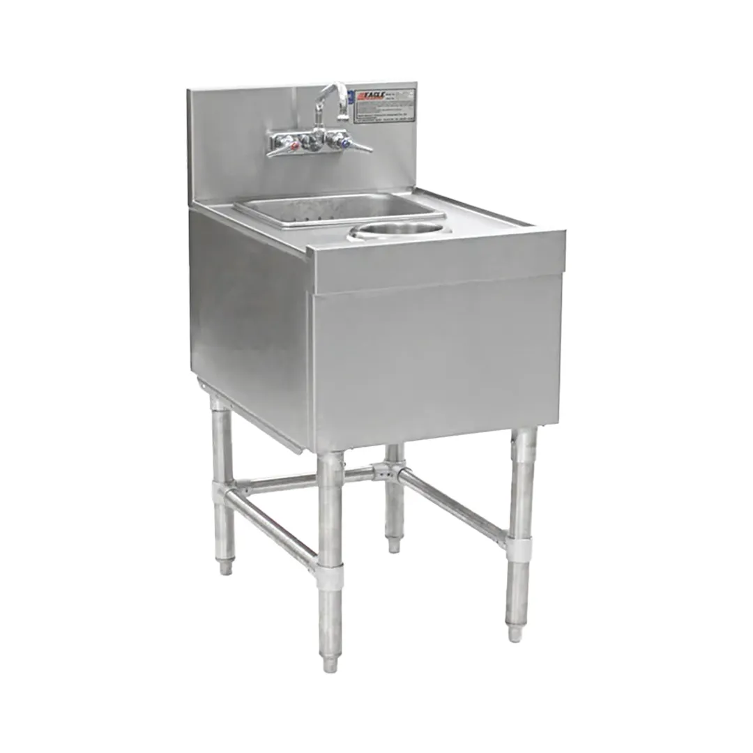 Eagle Group WSW18-24 18" Underbar Sink Units, 1 Compartment without Drainboard