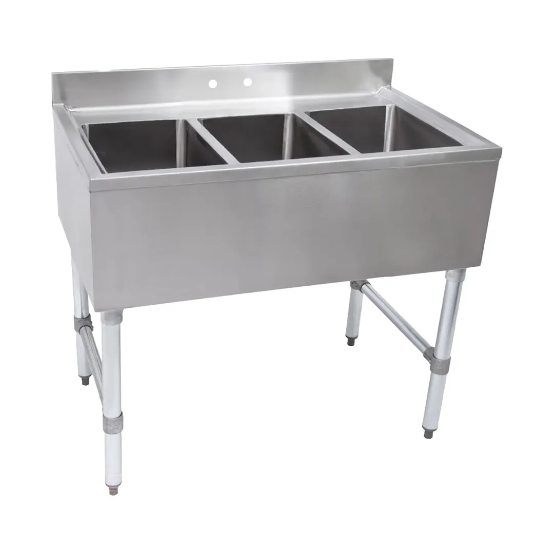 John Boos UBS3-2136-X Underbar Sink Units, 3 Compartment without Drainboard - Flyer