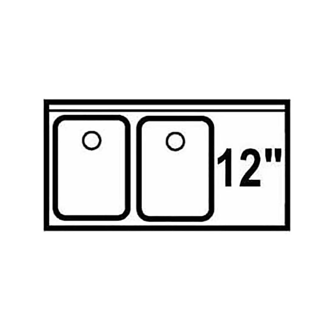 LaCrosse SD32L Underbar Sink Units, 2 Compartment with Right Drainboard