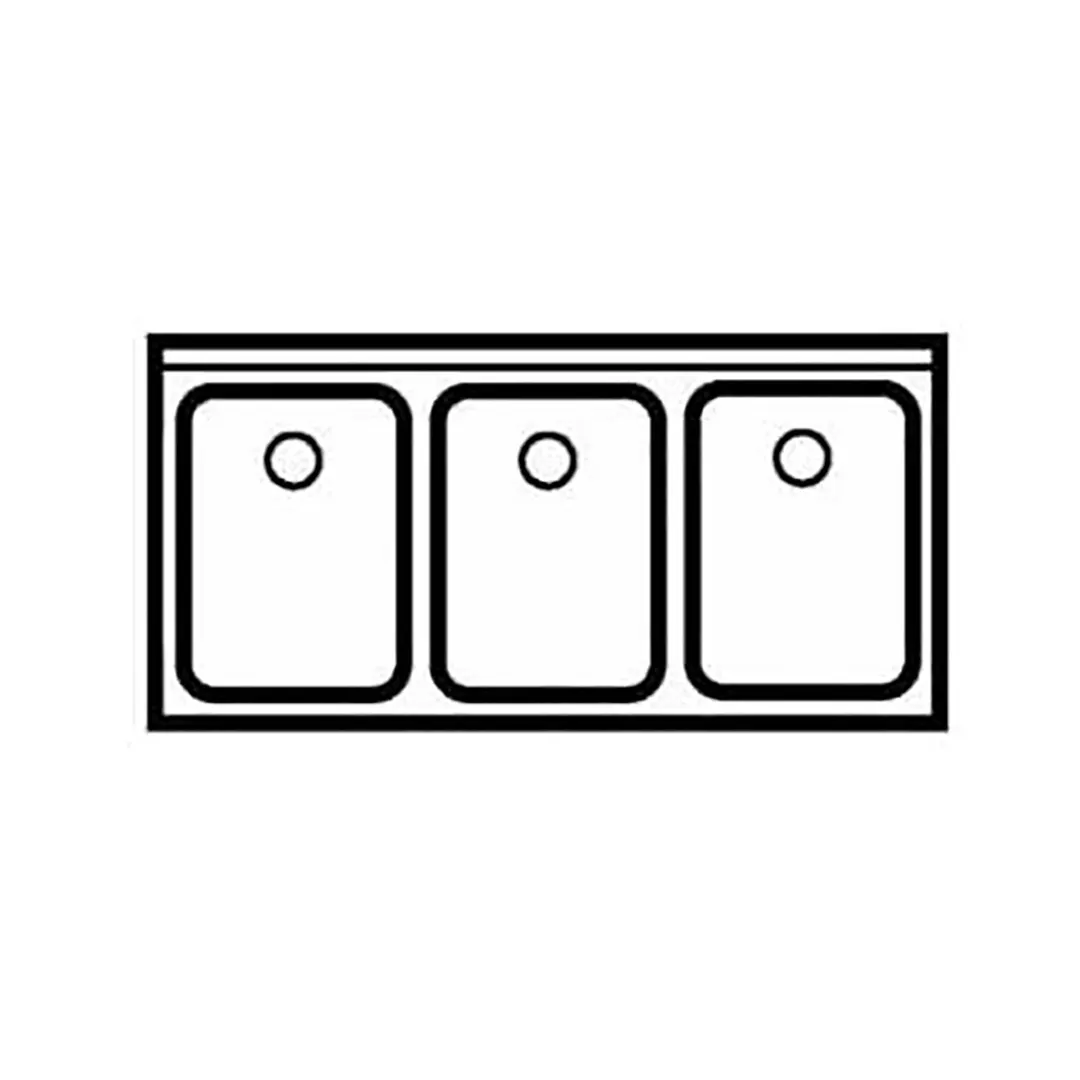 LaCrosse SD33 Underbar Sink Units, 3 Compartment without Drainboard