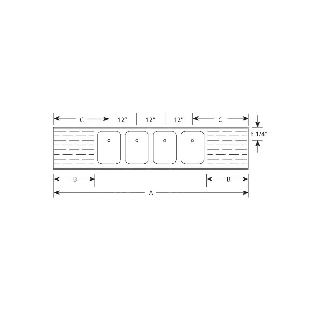 LaCrosse SD44 Underbar Sink Units, 4 Compartment without Drainboard