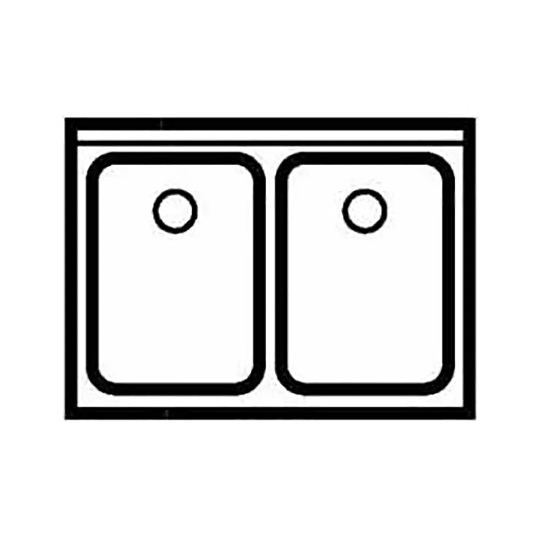 LaCrosse SK22 Underbar Sink Units, 2 Compartment without Drainboard