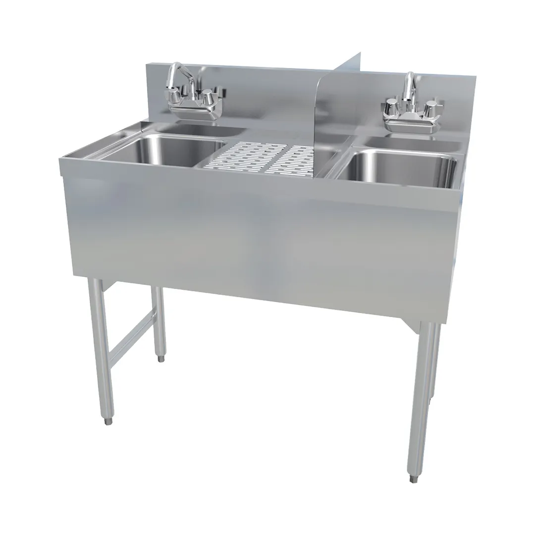 LaCrosse SK3-HS21R Underbar Sink Units, 2 Compartment with Right Drainboard