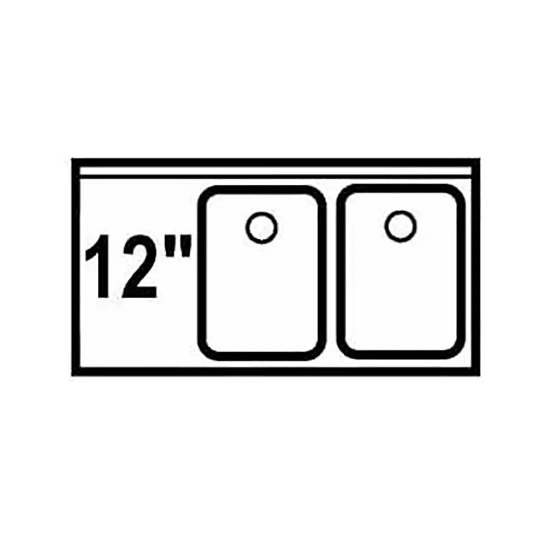 LaCrosse SK32R Underbar Sink Units, 2 Compartment with Left Drainboard