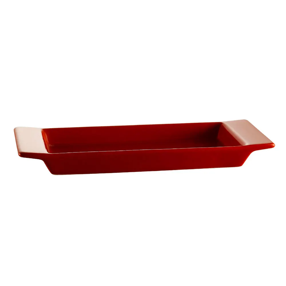 CACChina F-2S-R Fortune Tray – 8-4/5"L×3-1/2"W×3/4"H, Porcelain, Dishwasher/Oven/Microwave, 1 Dozen
