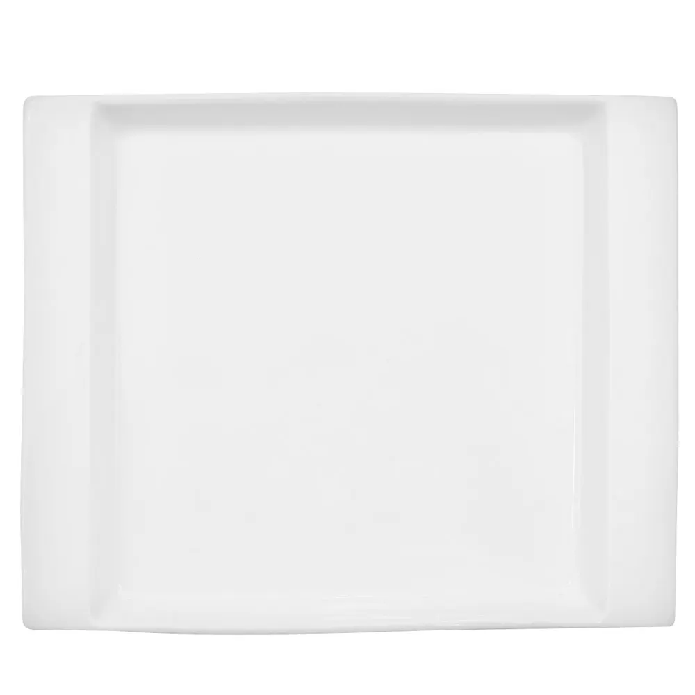 CAC China F-4S Fortune Tray 8-5/8"L x 7"W x 3/4"H Porcelain White Dishwasher Safe - Dozen