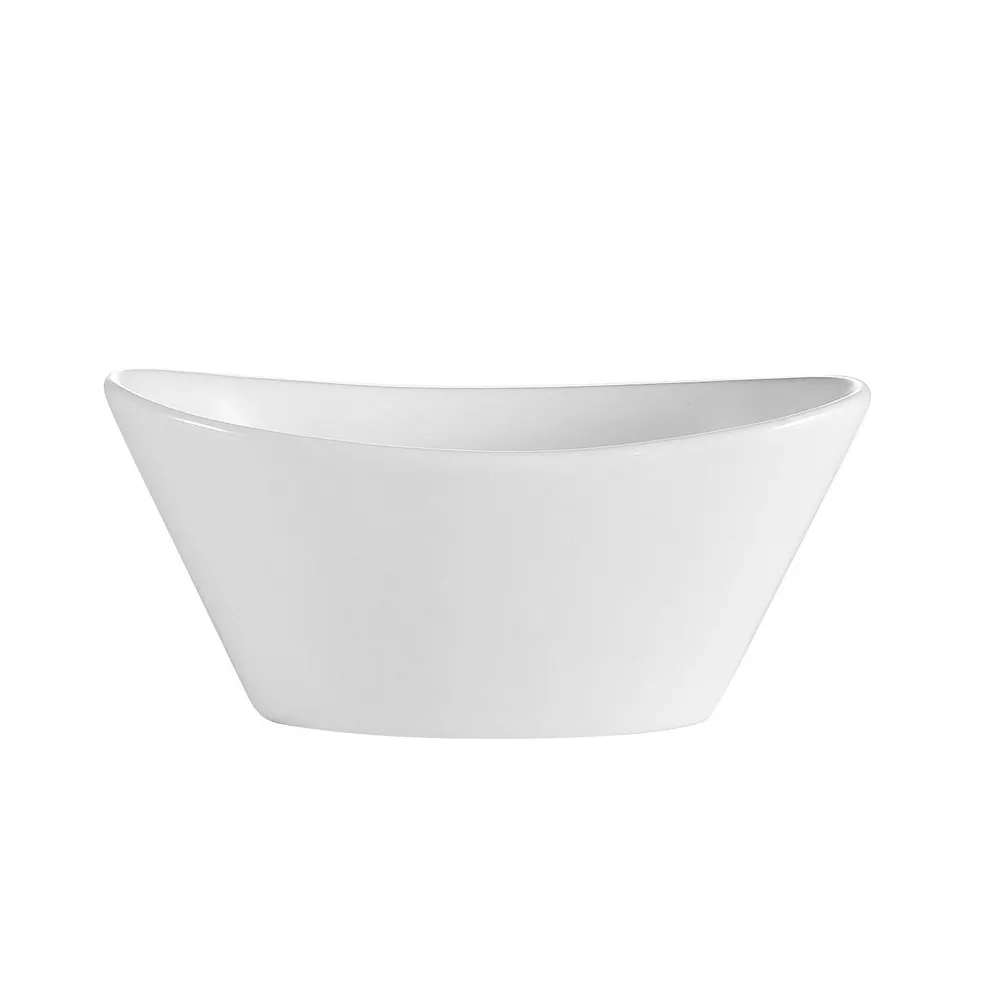 CACChina F-OV6 Sushia Fruit Bowl – 6-1/2 Oz, 5-3/4"L x 3-1/4"W x 2-1/2"H, Porcelain White 1 Dozen