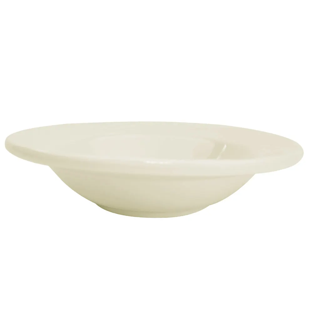 CAC China GAD-11 Garden State Fruit Dish, 5-1/2 Oz., 5-1/4" Dia. Round Porcelain Bone White - Dozen