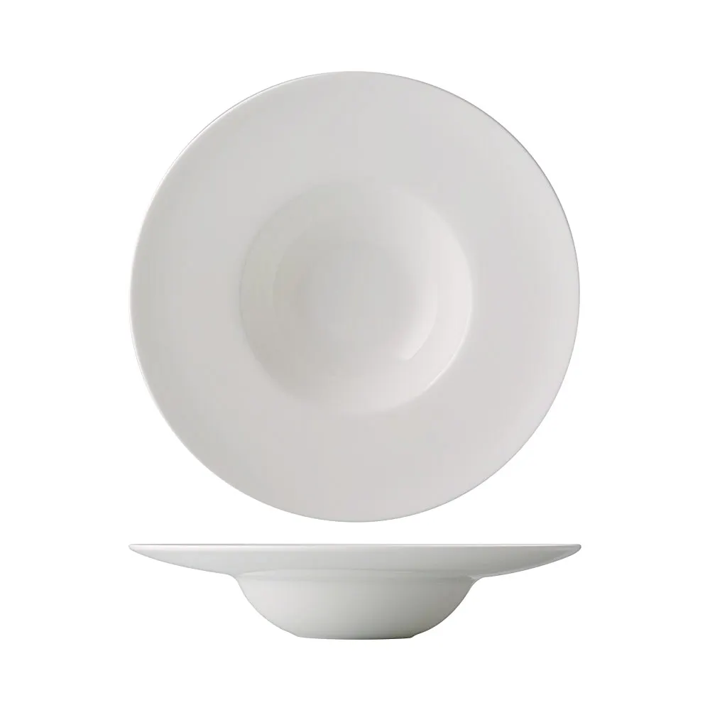 CAC China GDC-309 Soup Bowl 9" Dia. 1-7/8" H 8 oz Bone White Porcelain Vitrified - Dozen