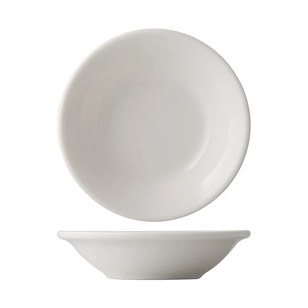 CAC China GW-11 Fruit Dish, 5 Oz., 4-7/8" Dia. x 1-3/8" H, Round Porcelain, Bone White - Dozen